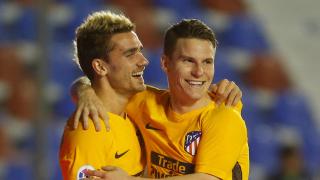 Antoine Griezmann (left) of Atletico Madrid.